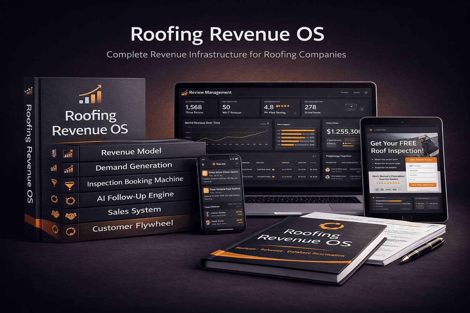 Roofing Revenue OS System Bundle Mockup